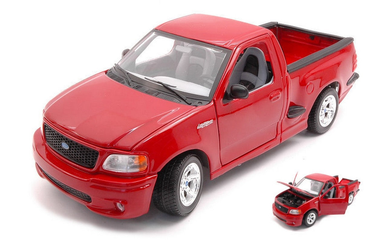 SCALE MODEL COMPATIBLE WITH FORD SVT F-150 LIGHTNING RED 1:18 MAISTO MI31141R