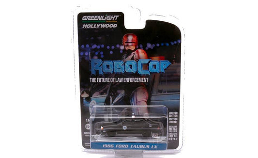 SCALE MODEL COMPATIBLE WITH FORD TAURUS LX 1986 DETROIT METRO WEST POLICE ROBOCOP 1:64 GREENLIGHT GREEN44940D