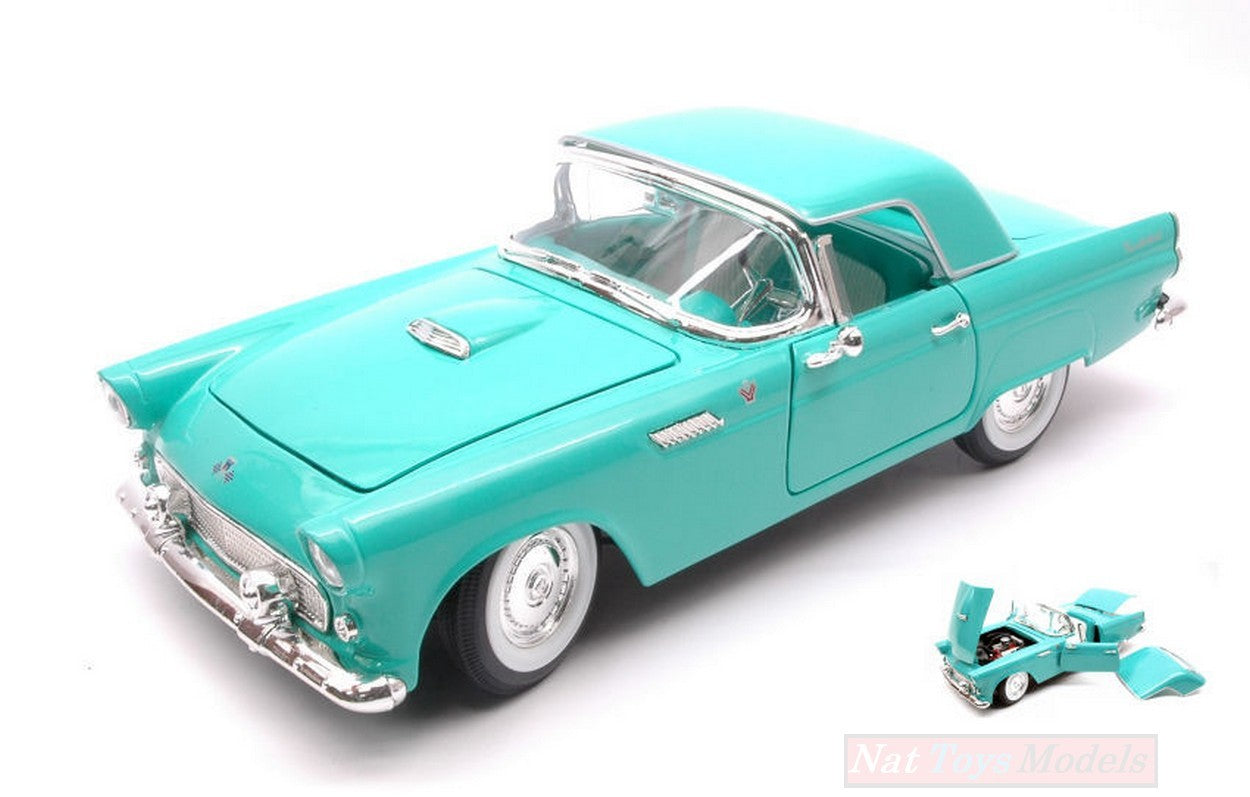 MODELLINO IN SCALA COMPATIBILE CON FORD THUNDERBIRD 1955 TOURQOUISE 1:18 YAT MING YM92068TQ