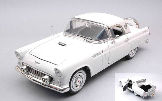 MODELLINO IN SCALA COMPATIBILE CON FORD THUNDERBIRD 1956 HARDTOP WHITE 1:18 MOTORMAX MTM73176W