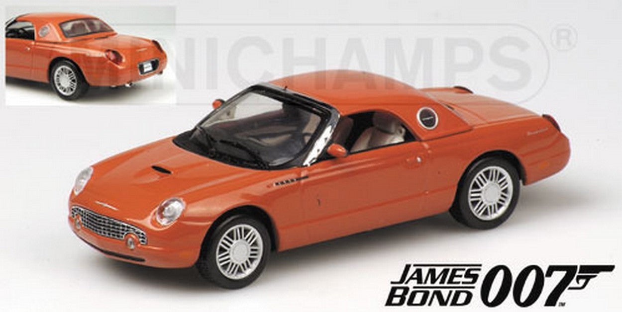 DIE CAST SCALE MODEL FORD THUNDERBIRD BOND GIRL 007 1:43 MINICHAMPS ...