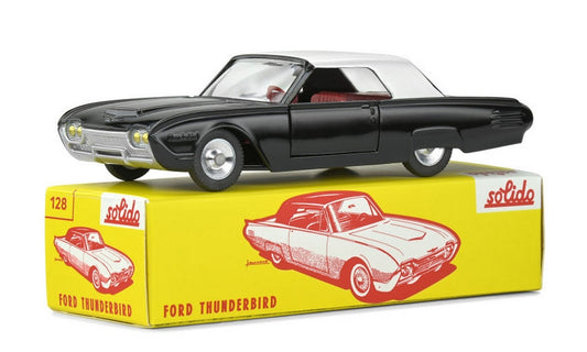 MODELLINO IN SCALA COMPATIBILE CON FORD THUNDERBIRD COUPE' 1962 BLACK 1:43 SOLIDO SL1001282