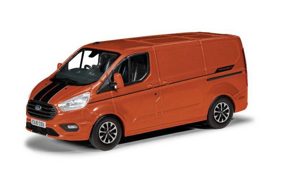 SCALE MODEL COMPATIBLE WITH FORD TRANSIT CUSTOM SPORT ORANGE 1:43 VANGUARDS VA15101