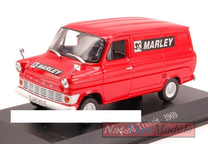 modellino IN SCALA COMPATIBILE CON FORD TRANSIT VAN 1969 MARLEY" 1:43 NOREV NV270520"