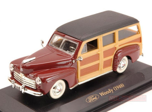MODELLINO IN SCALA COMPATIBILE CON FORD WOODY HARD TOP 1948 AMARANT 1:43 LUCKY LDC94251AM