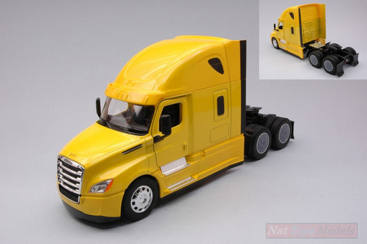 MODELE REDUIT COMPATIBLE AVEC FREIGHTLINER CASCADIA JAUNE 1:32 WELLY WE32695Y