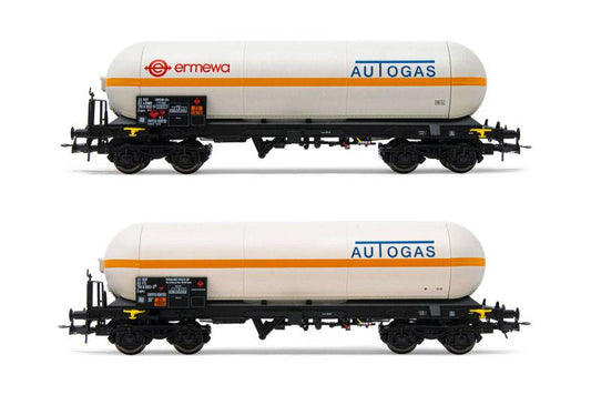 SCALE MODEL COMPATIBLE WITH FS 2-UNIT PACK GAS TANK WAGON 4 AXLES EP.V 1:87 RIVAROSSI HR6511