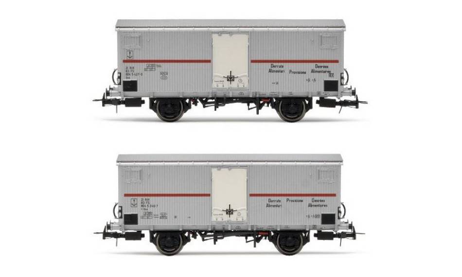 MODELLINO IN SCALA COMPATIBILE CON FS 2-UNIT PACK REFIGERATED WAGONS EP.IV 1:87 RIVAROSSI HR6604