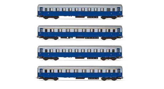 MODELLINO IN SCALA COMPATIBILE CON FS 4-UNITS TRENO AZZURRO EPOCA IIIb 1:87 RIVAROSSI HR4324