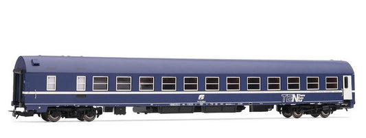 SCALE MODEL COMPATIBLE WITH FS SLEEPING CAR TYPE MU 1973 BLUE TEN H0 LIVERY 1:87 RIVAROSSI HR4241