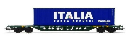 SCALE MODEL COMPATIBLE WITH FS CEMAT CONTAINER WAGON "ITALIA" EP.V-VI 1:87 RIVAROSSI HR6617