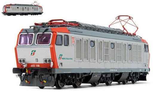 SCALE MODEL COMPATIBLE WITH FS MERCITALIA E652 108 IN SILVER/RED LIVERY EP.VI 1:87 RIVAROSSI HR2797