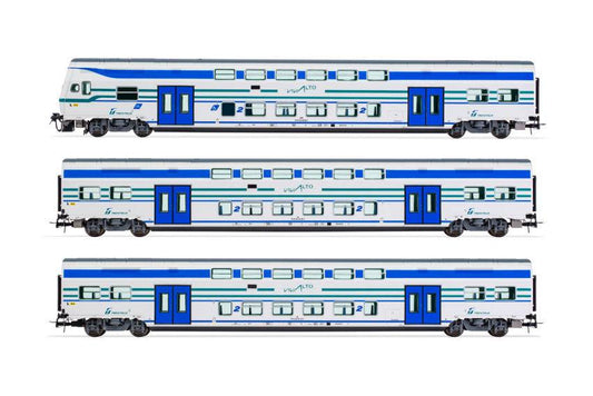 MODÈLE RÉDUIT COMPATIBLE AVEC FS TRENITALIA 1 LOCOMOTIVE + 2 CHARIOTS INTERMÉDIAIRES 1:87 LIMA HL5050