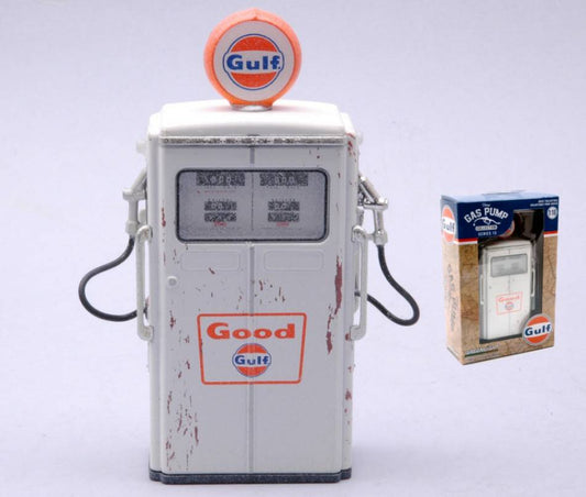 SCALE MODEL COMPATIBLE WITH GAS PUMP TOKHEIM 350 TWIN GOOD GULF OIL VINTAGE GAS PUMPS 1954 1:18 GREENLIGHT GREEN14130C