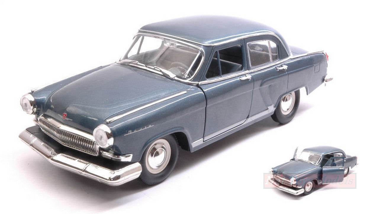 MODELLINO IN SCALA COMPATIBILE CON  GAZ 21 (RUSSIAN CAR) 1970 BLUE 1:24 YAT MING YM24211BL