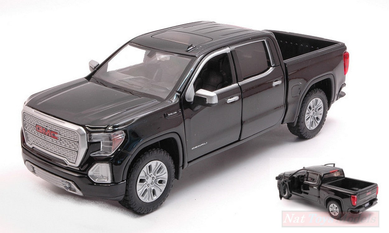 SCALE MODEL COMPATIBLE WITH GMC SIERRA 1500 DENALI CREW CAB 2019 BLACK 1:27 MOTORMAX MTM79362BK