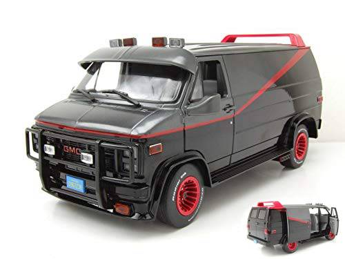 SCALE MODEL COMPATIBLE WITH GMC VANDURA A-TEAM VAN 1983 1:18 GREENLIGHT GREEN13521