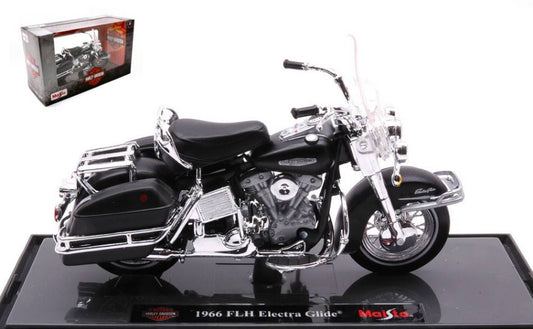MODELE REDUIT COMPATIBLE AVEC HARLEY DAVIDSON ELECTRA GLIDE 1966 NOIR 1:18 MAISTO MI21916
