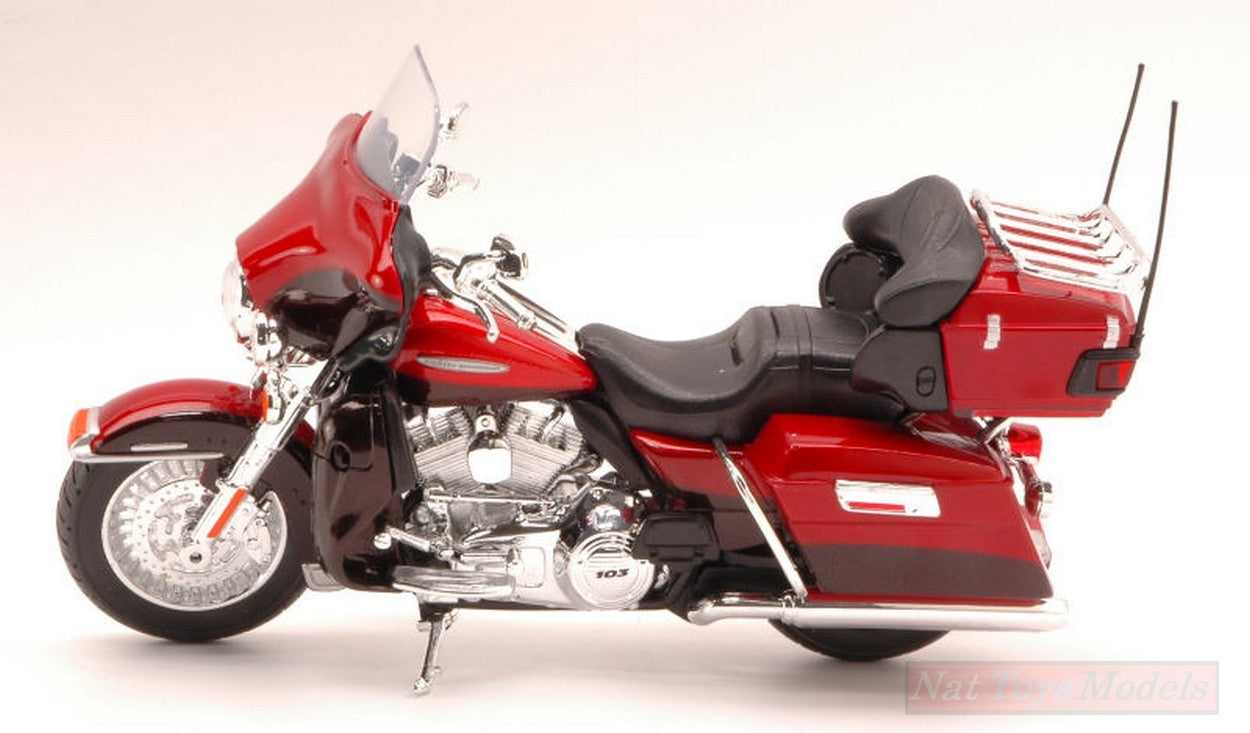 MODELE REDUIT COMPATIBLE AVEC HARLEY DAVIDSON FLHTK ELECTRA GLIDE ULTRA LIMITED 2013 ROUGE 1:12 MAISTO MI32323R