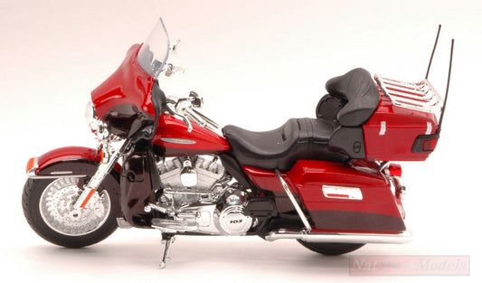 MODELE REDUIT COMPATIBLE AVEC HARLEY DAVIDSON FLHTK ELECTRA GLIDE ULTRA LIMITED 2013 ROUGE 1:12 MAISTO MI32323R