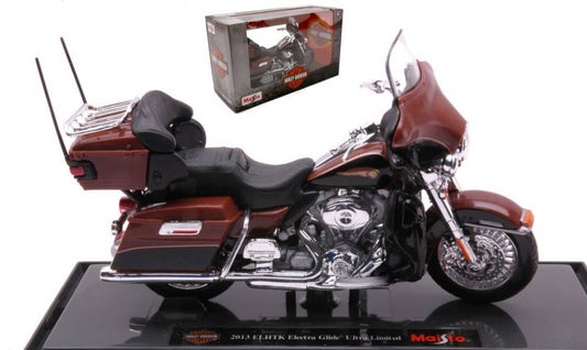 MODELLINO IN SCALA COMPATIBILE CON HARLEY DAVIDSON FLHTKELECTRA GLIDE ULTRA LIMITED 2013 BROWN 1:18 MAISTO MI21912