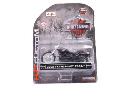 MODÈLE RÉDUIT COMPATIBLE AVEC HARLEY DAVIDSON FXSTB NIGHT TRAIN 2002 BLISTER 1:18 MAISTO MI04165