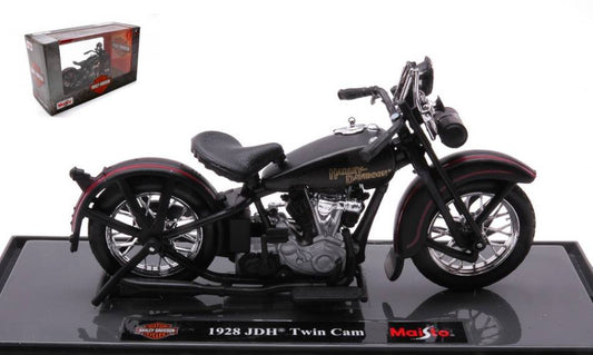 MODELE REDUIT COMPATIBLE AVEC HARLEY DAVIDSON JDH TWIN CAM 1928 NOIR 1:18 MAISTO MI21913
