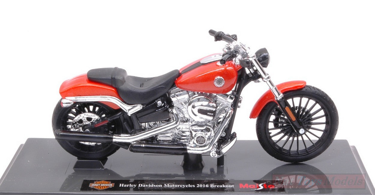 MODELE REDUIT COMPATIBLE AVEC HARLEY DAVIDSON MOTORCYCLES 2016 BREAKOUT ORANGE 1:18 MAISTO MI17083