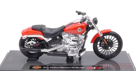 MODELE REDUIT COMPATIBLE AVEC HARLEY DAVIDSON MOTORCYCLES 2016 BREAKOUT ORANGE 1:18 MAISTO MI17083