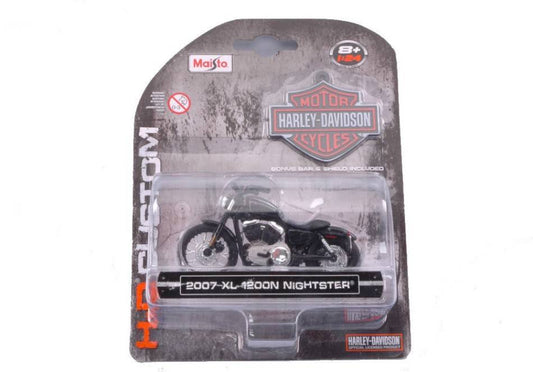 MODELE REDUIT COMPATIBLE AVEC HARLEY DAVIDSON XL 1200N NIGHTSTER 2007 BLISTER 1:18 MAISTO MI07063