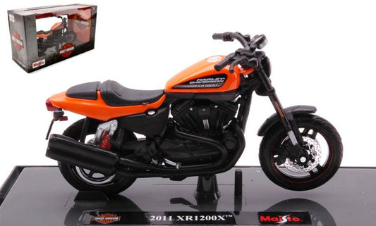 MODELE REDUIT COMPATIBLE AVEC HARLEY DAVIDSON XR1200X 2011 ORANGE 1:18 MAISTO MI21904