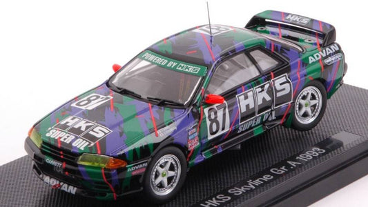 MODÈLE RÉDUIT COMPATIBLE AVEC HKS SKYLINE N.87 Gr.A 1993 Y.HANE-O.HAGIWARA 1:43 EBBRO EB44159