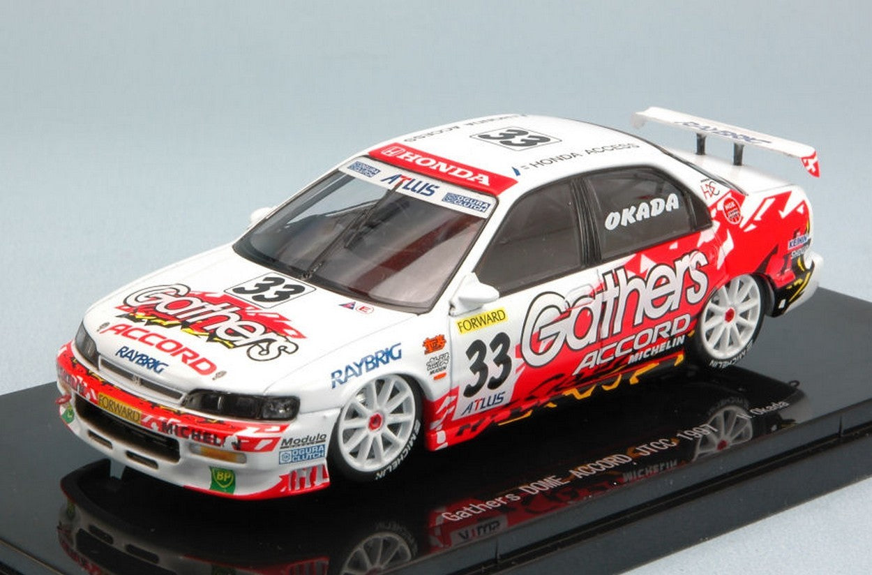 MODELE REDUIT COMPATIBLE AVEC HONDA ACCORD N.33 JTCC 1997 H.OKADA 1:43 EBBRO EB45135