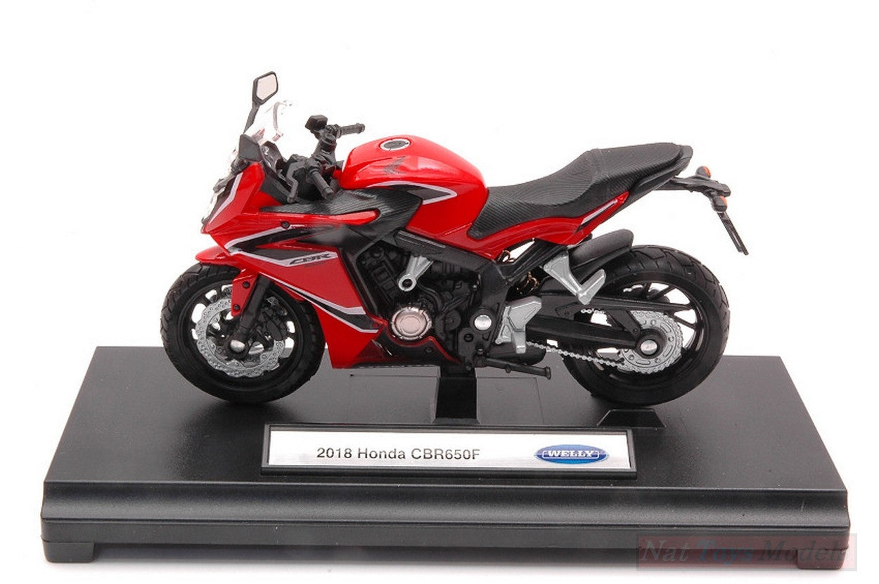 MODELE REDUIT COMPATIBLE AVEC HONDA CBR 650F 2018 1:18 WELLY WE12853