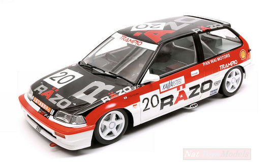 SCALE MODEL COMPATIBLE WITH HONDA CIVIC EF-3 N.20 MACAU GP 1989 T.TSUTSUMI 1:18 TRIPLE T9-1800106