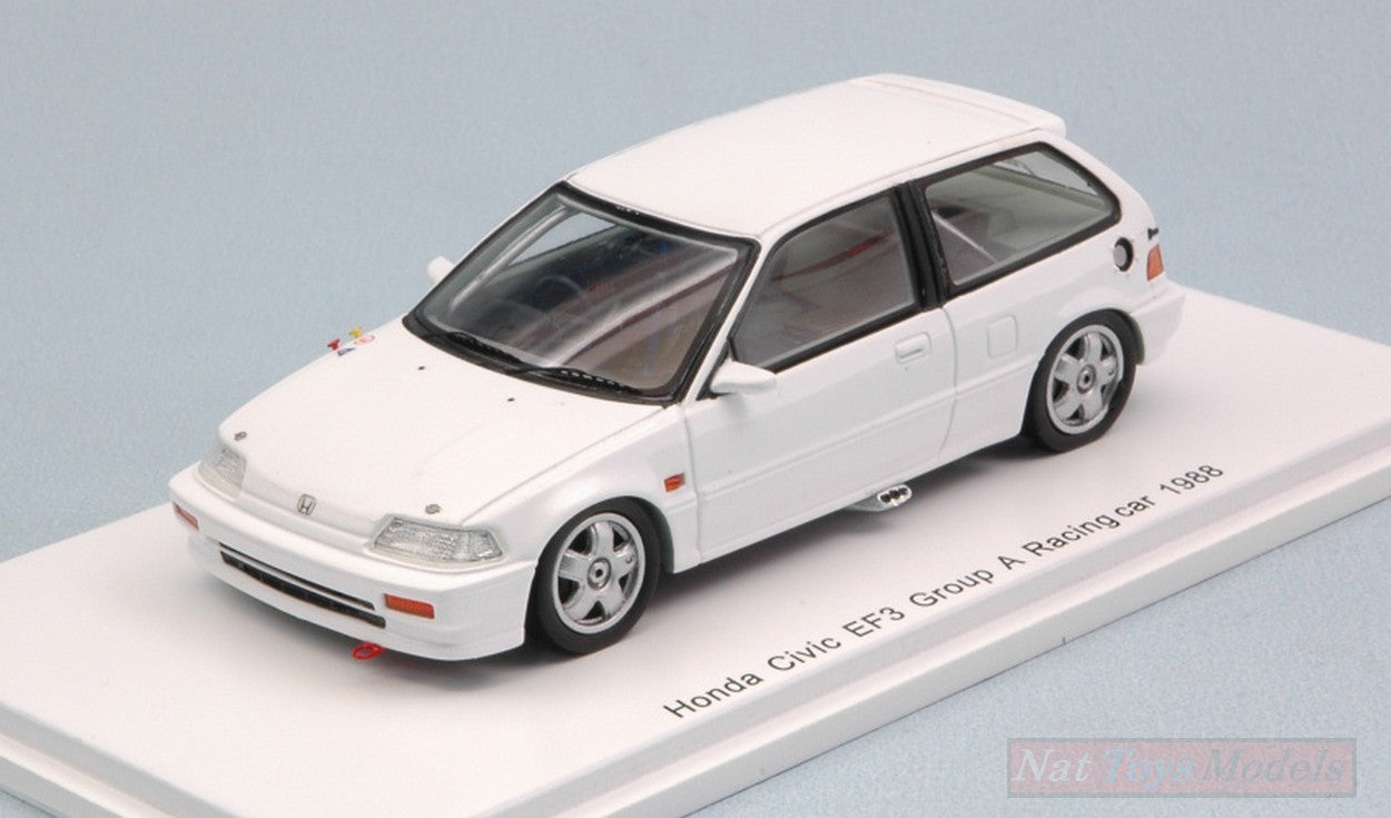 MODELE REDUIT COMPATIBLE AVEC HONDA CIVIC EF3 GROUPE A 1988 BLANC 1:43 SPARK MODEL S5458