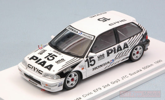 MODELLINO IN SCALA COMPATIBILE CON HONDA CIVIC EF9 N.15 2nd GRP3 JTC SUZUKA 500 KM 1990 NAKAYA-SATO 1:43 SPARK MODEL S5461