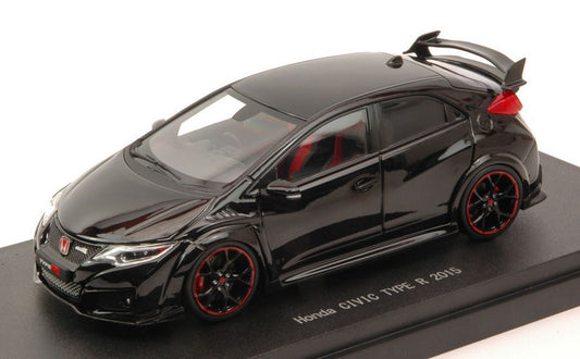 SCALE MODEL COMPATIBLE WITH HONDA CIVIC TYPE R 2015 CRYSTAL BLACK PEARL 1:43 EBBRO EB45353