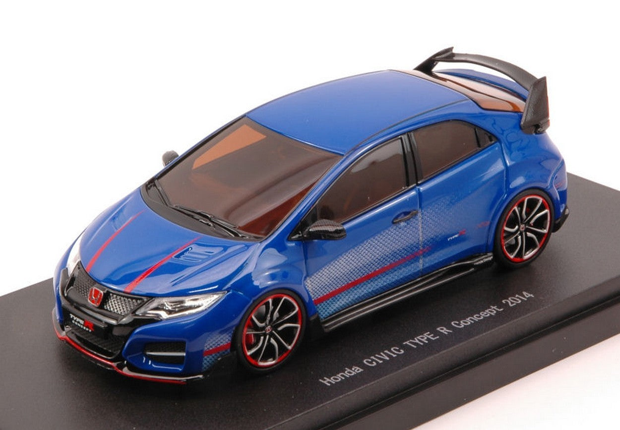 MODELLINO IN SCALA COMPATIBILE CON HONDA CIVIC TYPE R CONCEPT 2014 BLUE 1:43 EBBRO EB45235