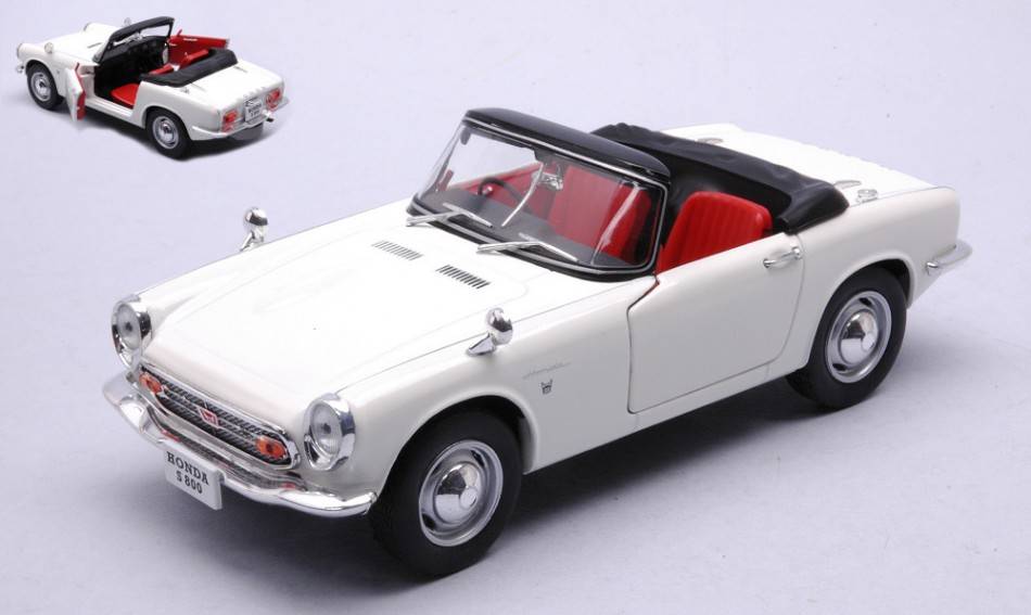 SCALE MODEL COMPATIBLE WITH HONDA S800 1966 WHITE RHD 1:24 WHITEBOX WB124184