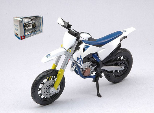 MODELE REDUIT COMPATIBLE AVEC HUSQVARNA FS 450 SUPERMOTO BLANC 1:18 BURAGO BU51087
