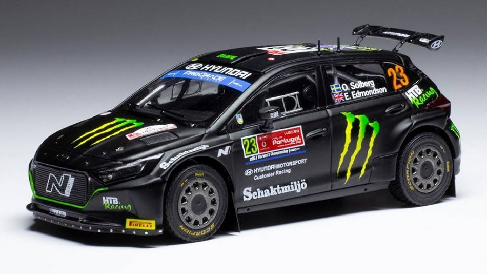 MODÈLE RÉDUIT COMPATIBLE AVEC HYUNDAI i20 N RALLY2 N.23 RALLY PORTUGAL 2022 SOLBERG/EDMONDSON 1:43 IXO MODEL RAM852