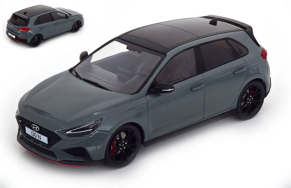SCALE MODEL COMPATIBLE WITH HYUNDAI i30 N 2021 GRAY 1:18 MODELCARGROUP MCG18375