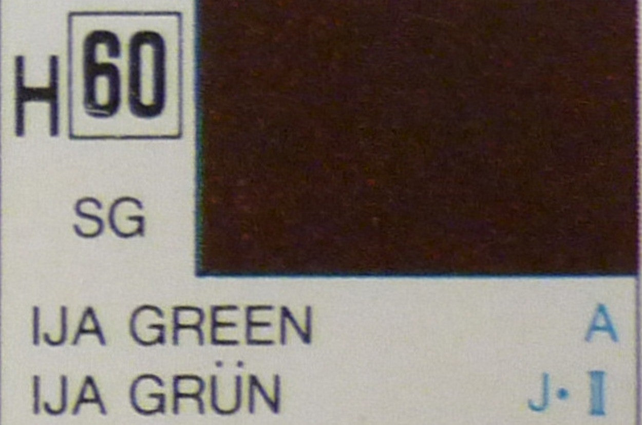 MODELING COLORS IJA GREEN SEMI-GLOSS ml 10 Pcs.6 GUNZE GU0060