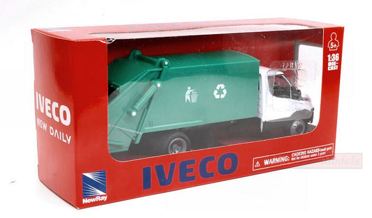 MODELE REDUIT COMPATIBLE AVEC IVECO DAILY DECHETS COLLECTION BLANC 1:36 NEW RAY NY15873N