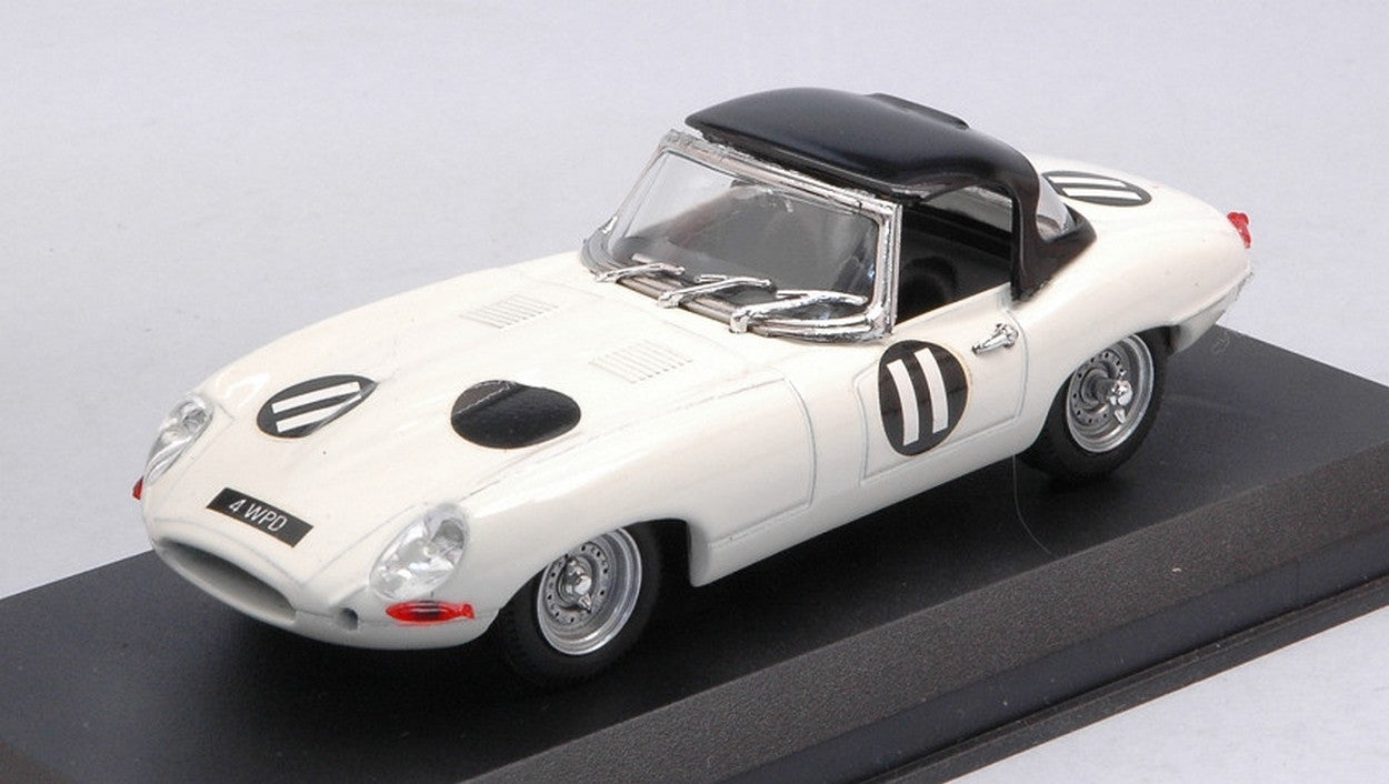 MODELLINO IN SCALA COMPATIBILE CON JAGUAR E SPYDER N.11 4th TOURIST TROPHY 1962 ROY SALVADORI 1:43 BEST MODEL BT9035