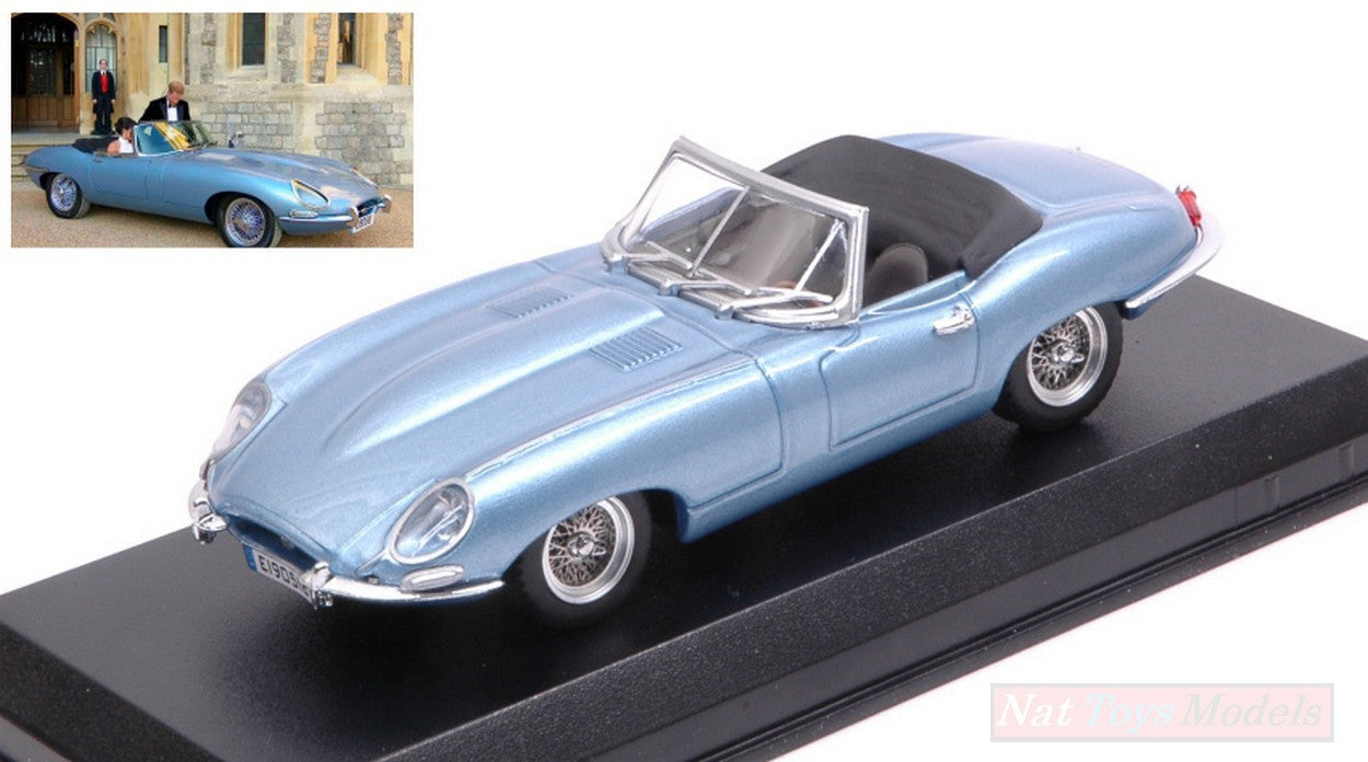 SCALE MODEL COMPATIBLE WITH JAGUAR E-TYPE SPYDER ELECTRIC UK ROYAL WEDDING 2018 HARRY &amp; MEGHAN 1:43 BEST MODEL BT9709
