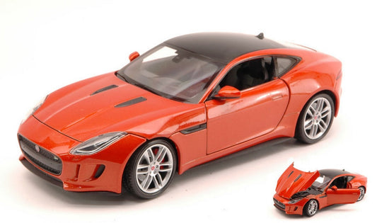 MODÈLE RÉDUIT COMPATIBLE AVEC JAGUAR F-TYPE 2015 ORANGE MÉTALLISÉ 1:24 WELLY WE4060OR
