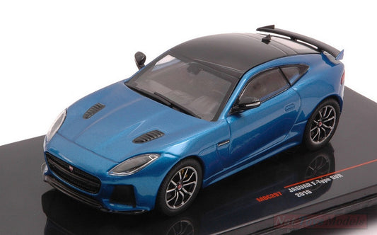 MODELLINO IN SCALA COMPATIBILE CON JAGUAR F-TYPE SVR 2016 BLUE 1:43 IXO MODEL MOC297