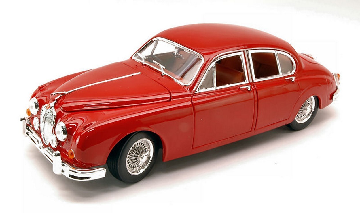 MODELLINO IN SCALA COMPATIBILE CON JAGUAR MARK II 1959 RED 1:18 BURAGO BU12009R